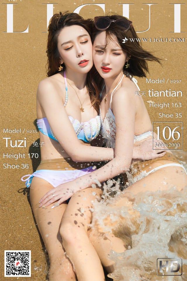 Ligui丽柜 – 2020.12.18《双生花- 浪花柔情》兔子&天天[107P215M]-1