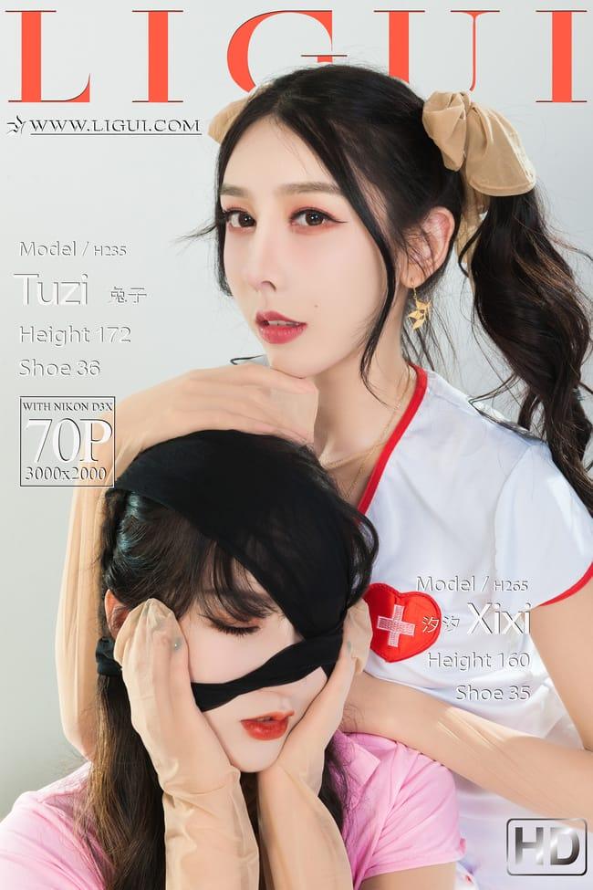 [Ligui丽柜]2022.03.28《双生花-丝欲双生》兔子&汐汐 [70+1P/75MB]-1