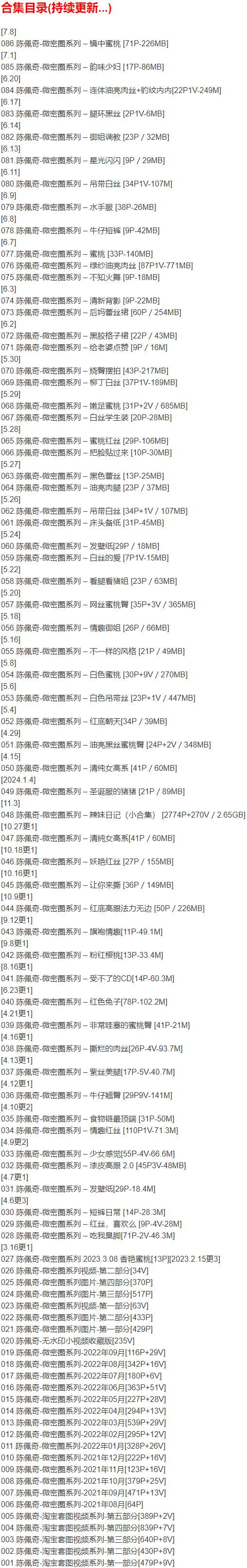 陈佩奇yyyy – 微密圈写真合集【持续更新中】