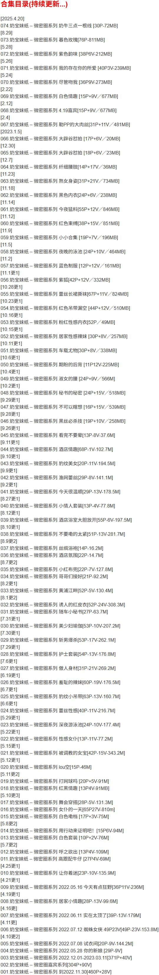 奶宝妹纸  – 微密圈写真合集【持续更新中】