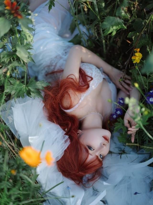 蠢沫沫 – NO.357 花丛婚纱 [67P-517MB]-1