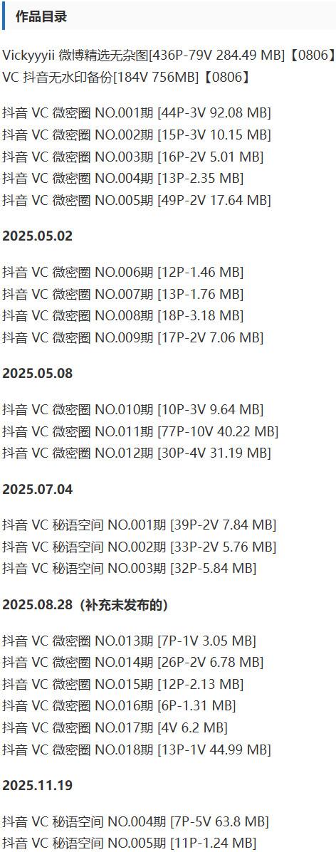 Vickyyyii(VC) – 微密圈等写真&视频合集【持续更新中】