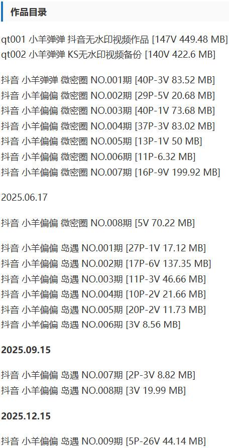 小羊弹弹 – 微密圈/岛遇等写真&视频合集【持续更新中】