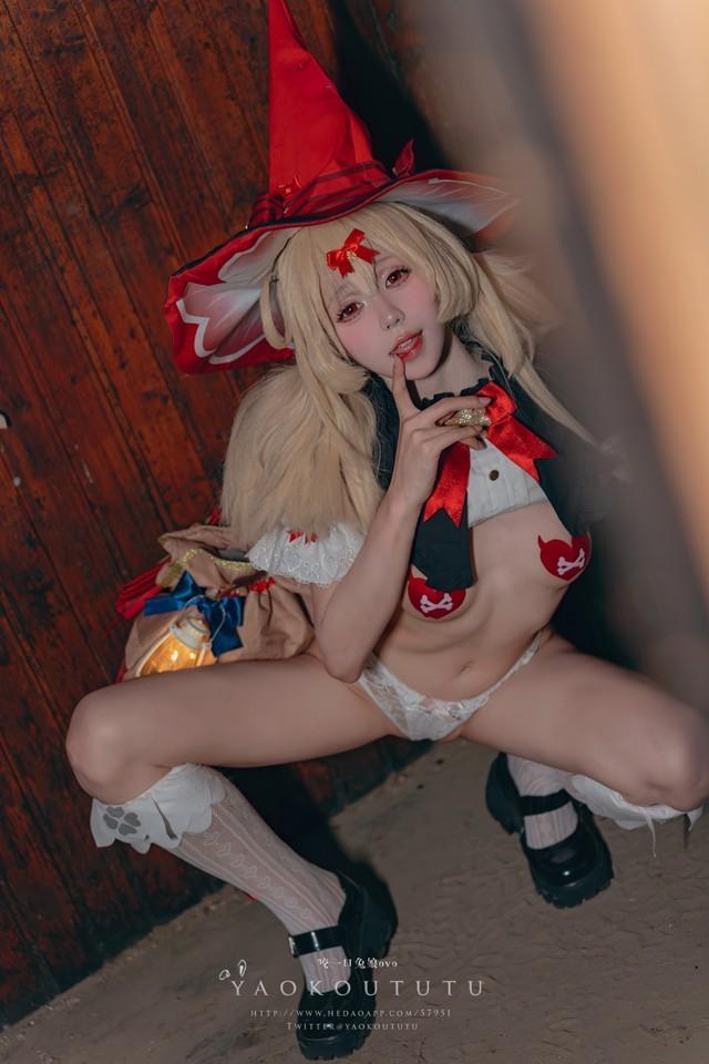 咬一口兔娘(yiko湿润兔) – 『琪花星烛·可莉』可莉炸鱼舞 [66P1V 1.38GB]-1